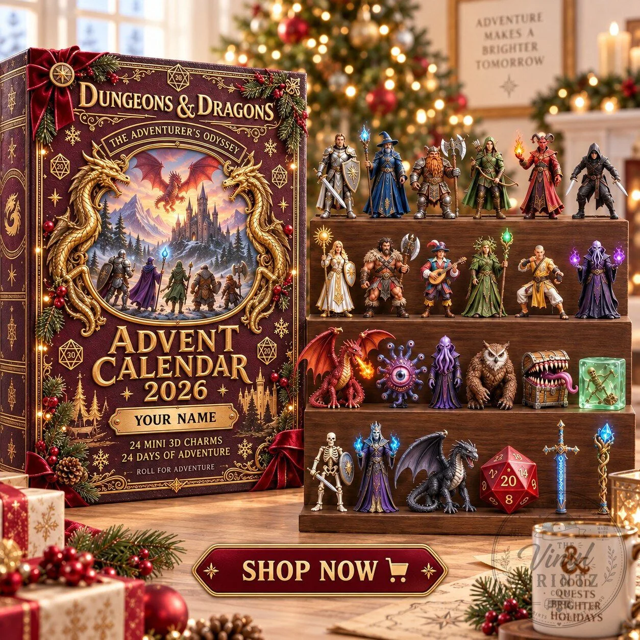 Dungeons and Dragons Advent Calendar 2026 with 24 Mini 3D Charms and Figurines 2D 2 Dungeons and Dragons Advent Calendar 2026 with 24 Mini 3D Charms and Figurines 2D