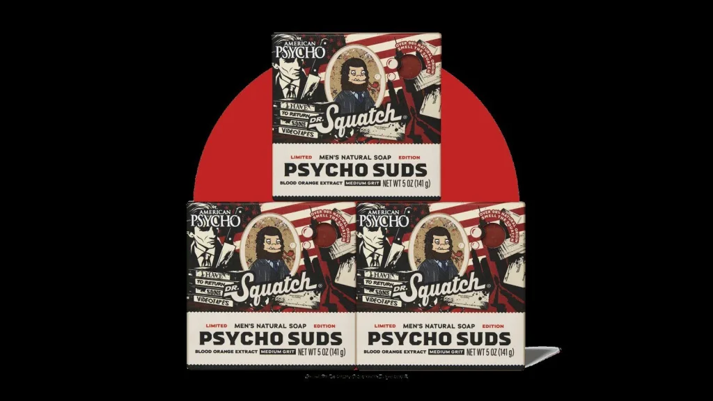 American Psycho Dr. Squatch Psycho Suds Blood Orange Natural Soap Bar American Psycho Dr. Squatch Psycho Suds Blood Orange Natural Soap Bar