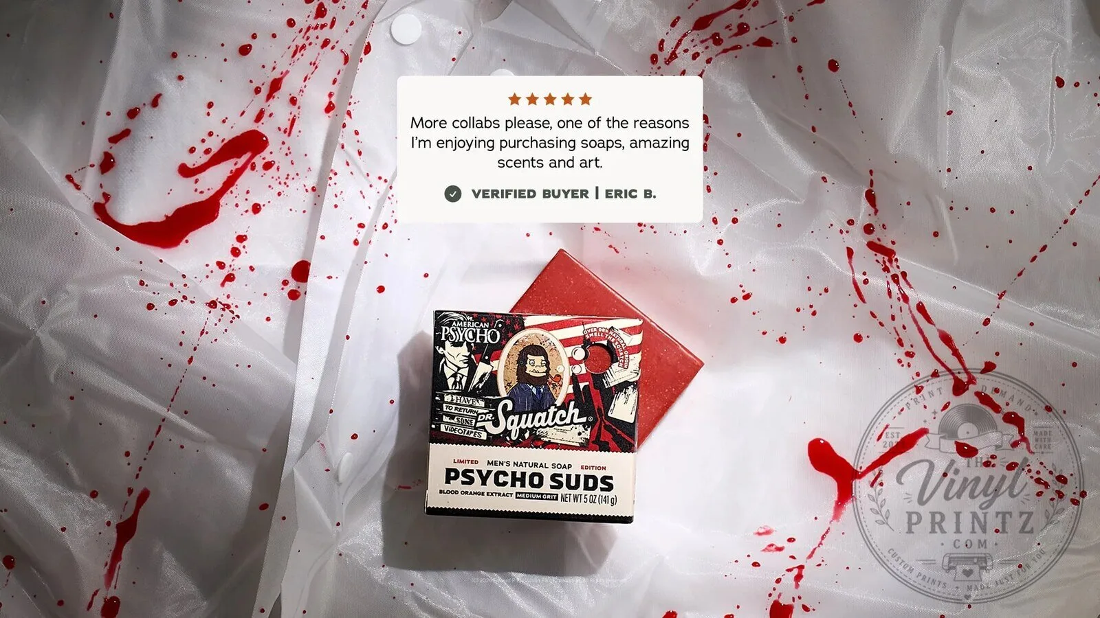 American Psycho Dr. Squatch Psycho Suds Blood Orange Natural Soap Bar 8 American Psycho Dr. Squatch Psycho Suds Blood Orange Natural Soap Bar