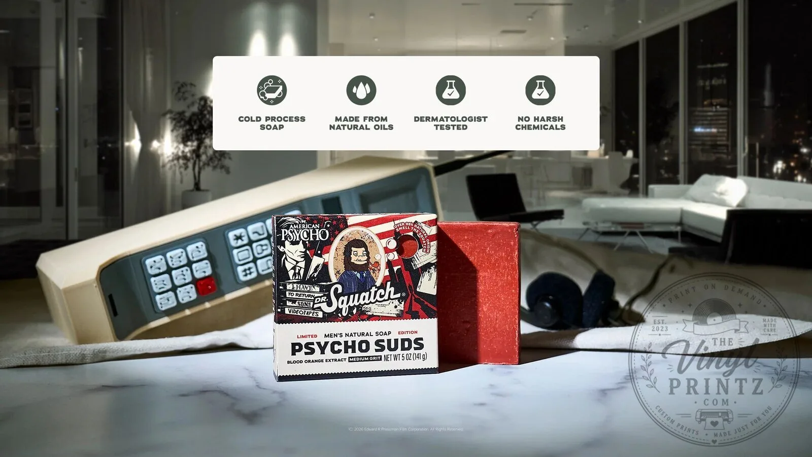 American Psycho Dr. Squatch Psycho Suds Blood Orange Natural Soap Bar 9 American Psycho Dr. Squatch Psycho Suds Blood Orange Natural Soap Bar