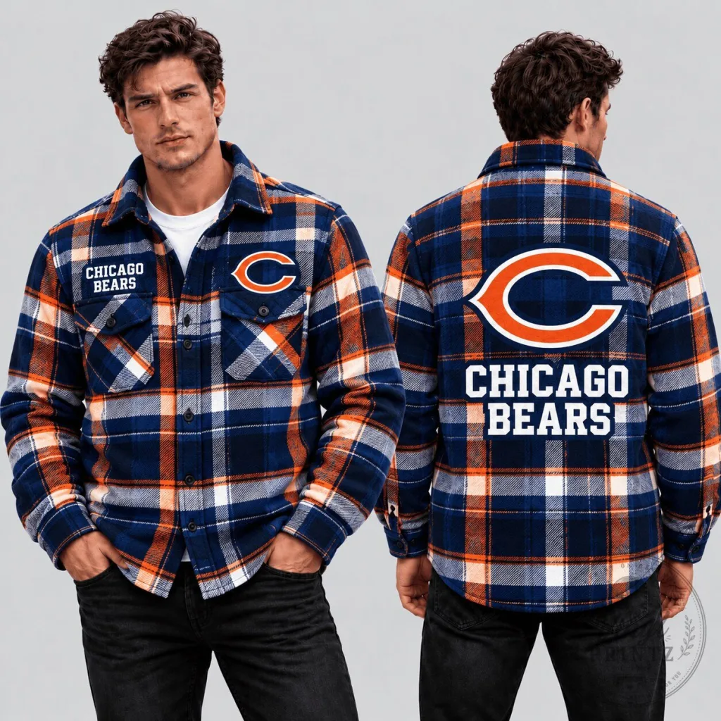 Chicago Bears NFL Classic Game Day Flannel Shirt for Men Chicago Bears NFL Classic Game Day Flannel Shirt for Men