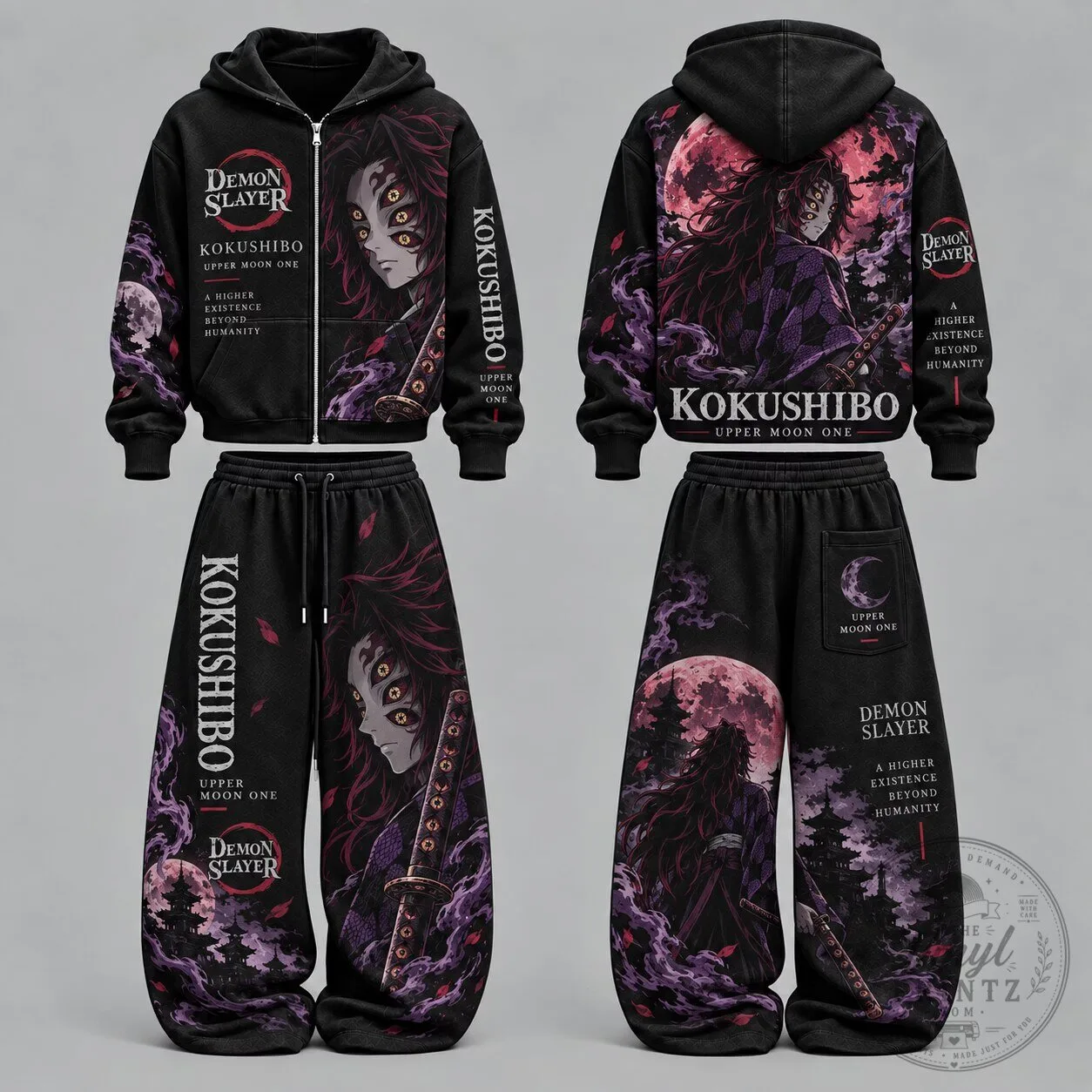Demon Slayer Kokushibo Upper Moon One Anime Character Hoodie