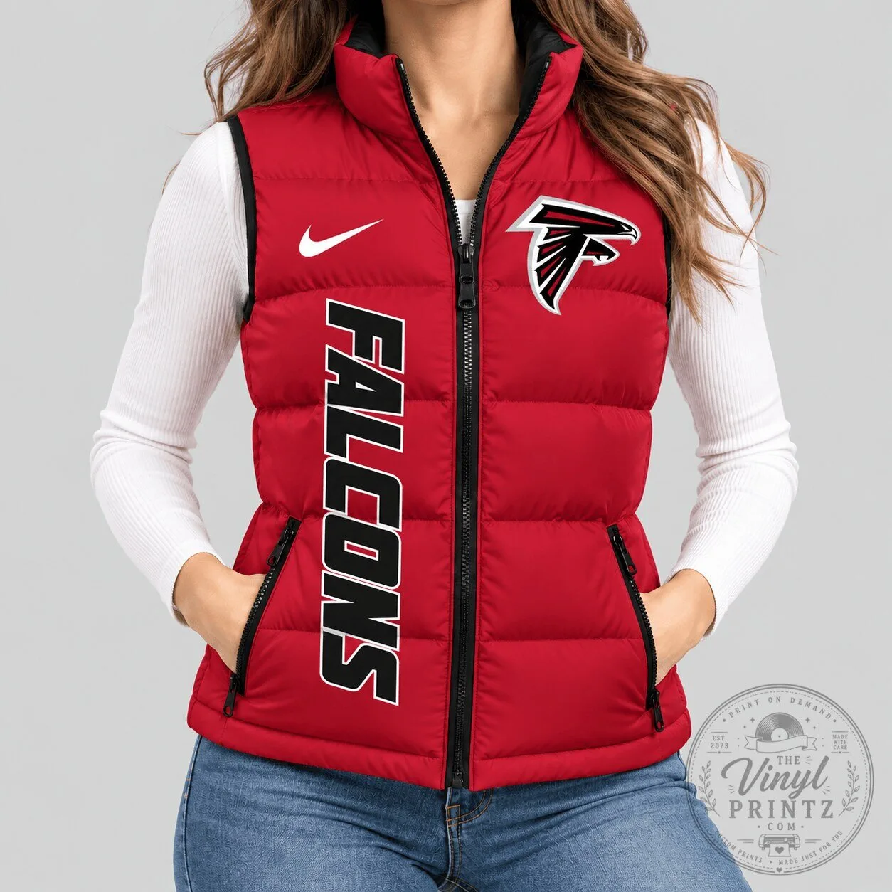 Atlanta Falcons National Football League Red Puffer Vest
