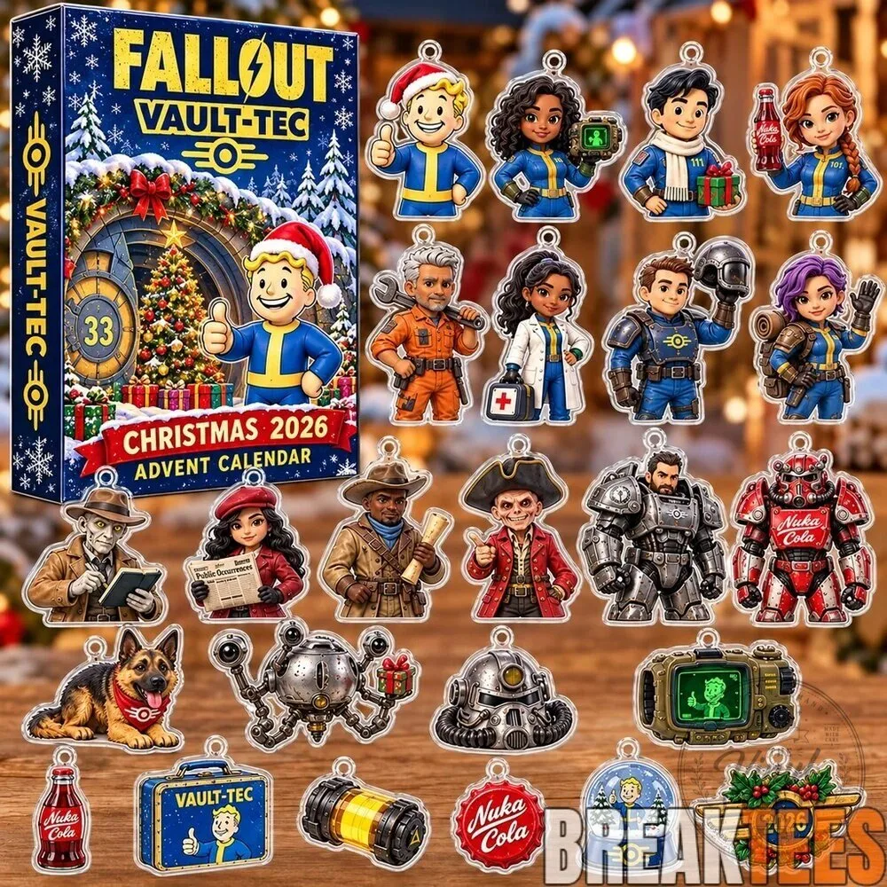 Fallout Vault-Tec Christmas 2026 Advent Calendar with 24 Ornaments 2D